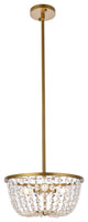 Elegant Lighting Gianna 3-Light Pendant Brass