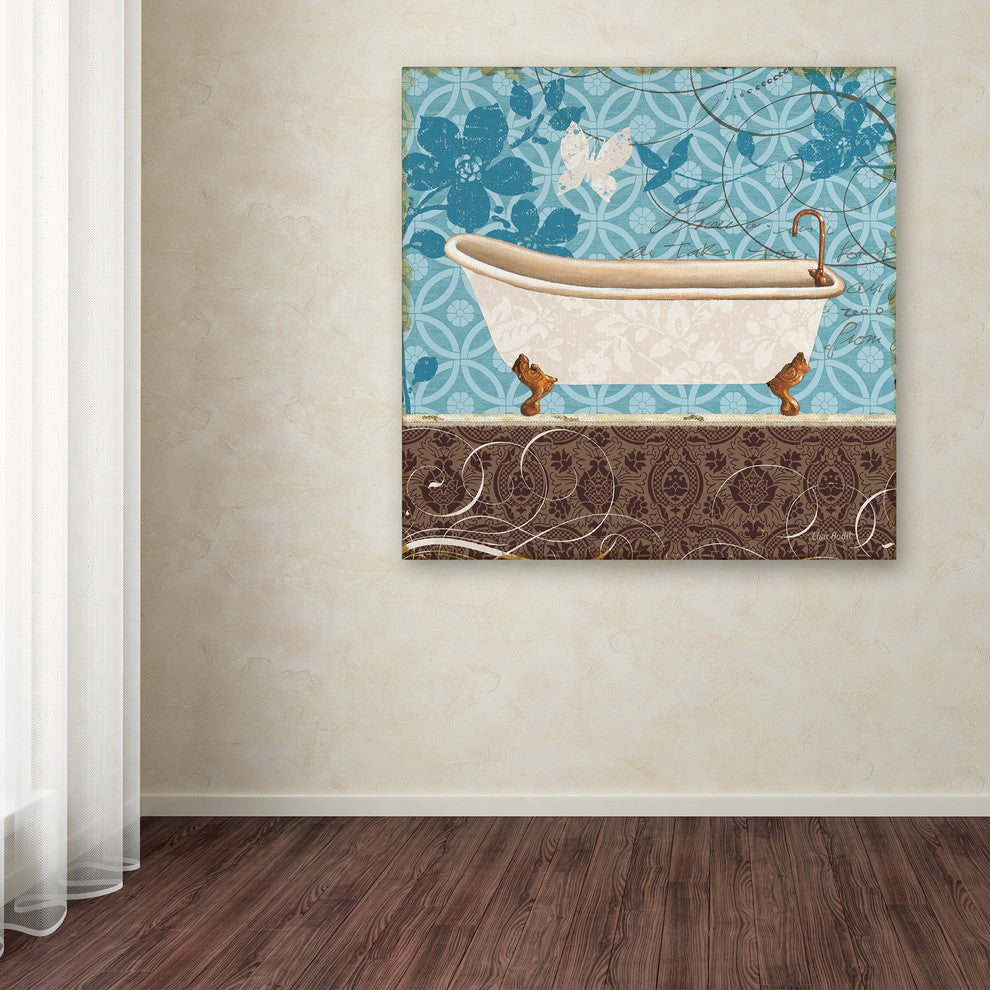 ''Eco Motif Bath I'' Canvas Art by Lisa Audit