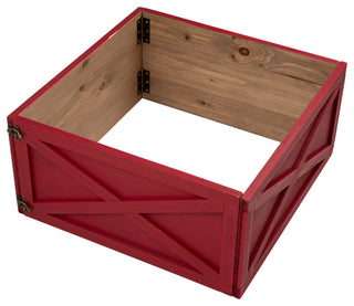 22"L Red Wooden Tree Collar