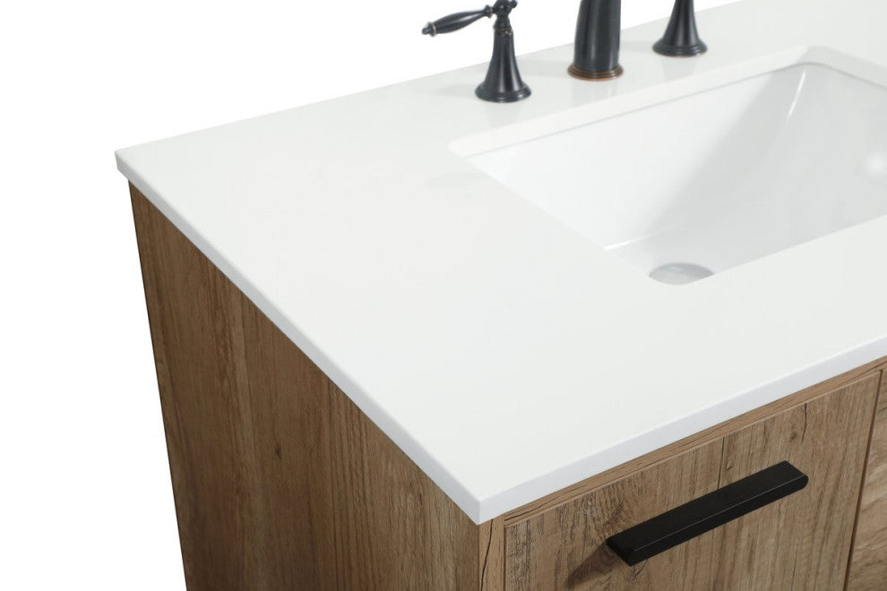 Bailey 22" Modern Natural Oak-Light Bathroom Vanity