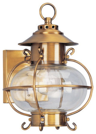 Harbor Outdoor Wall Lantern, Flemish Brass
