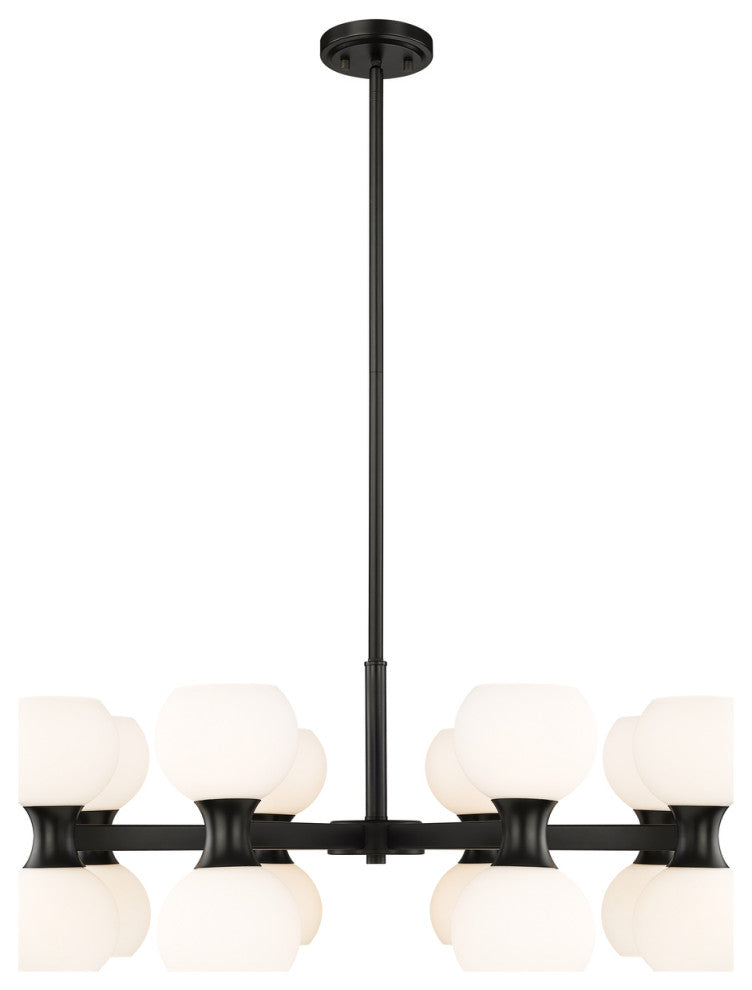 Z-LITE 16-Light Chandelier, Matte Black