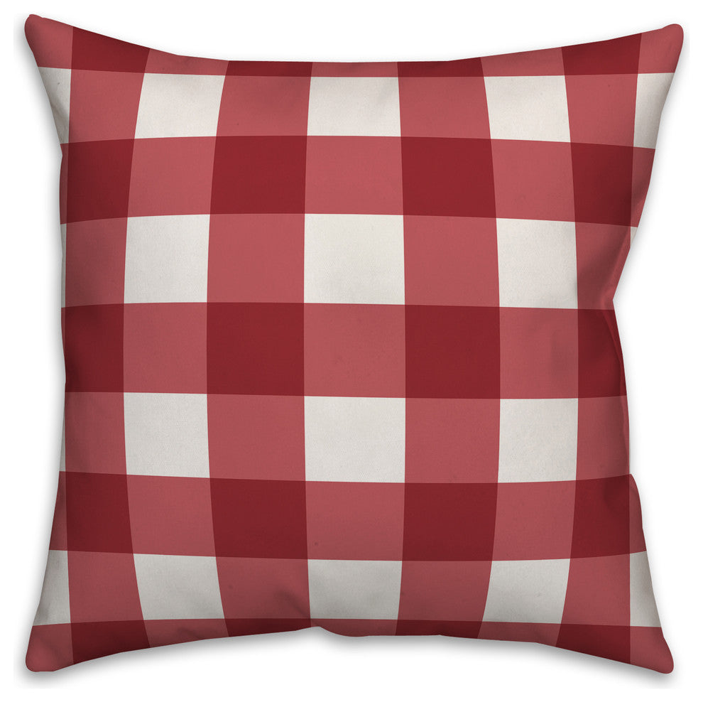 Red Buffalo Plaid 20x20 Throw Pillow