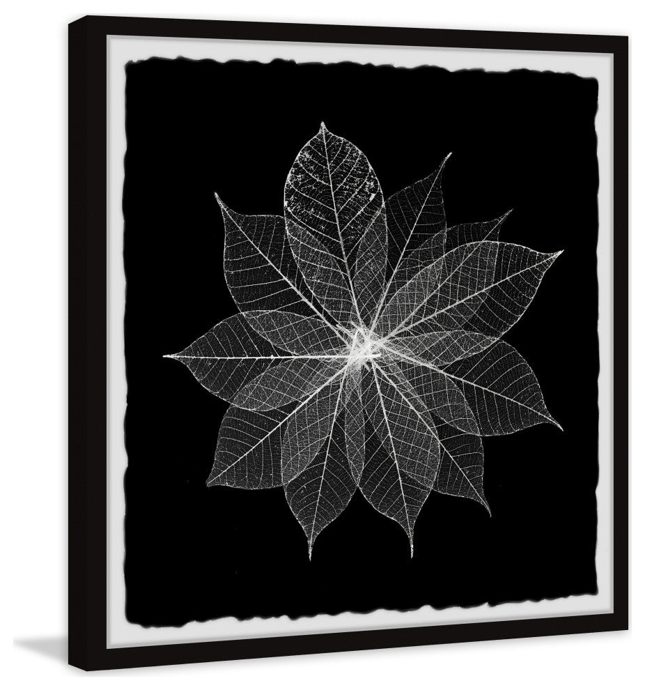 "Leaf Splash" Framed Painting Print, 18x18