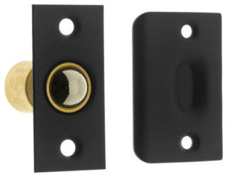 Genuine Solid Brass Wide Square Roller Ball Catch, Matte Black