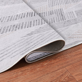 Low-Pile Auden Gray/Beige Rug, Gray, 7'9"x10'