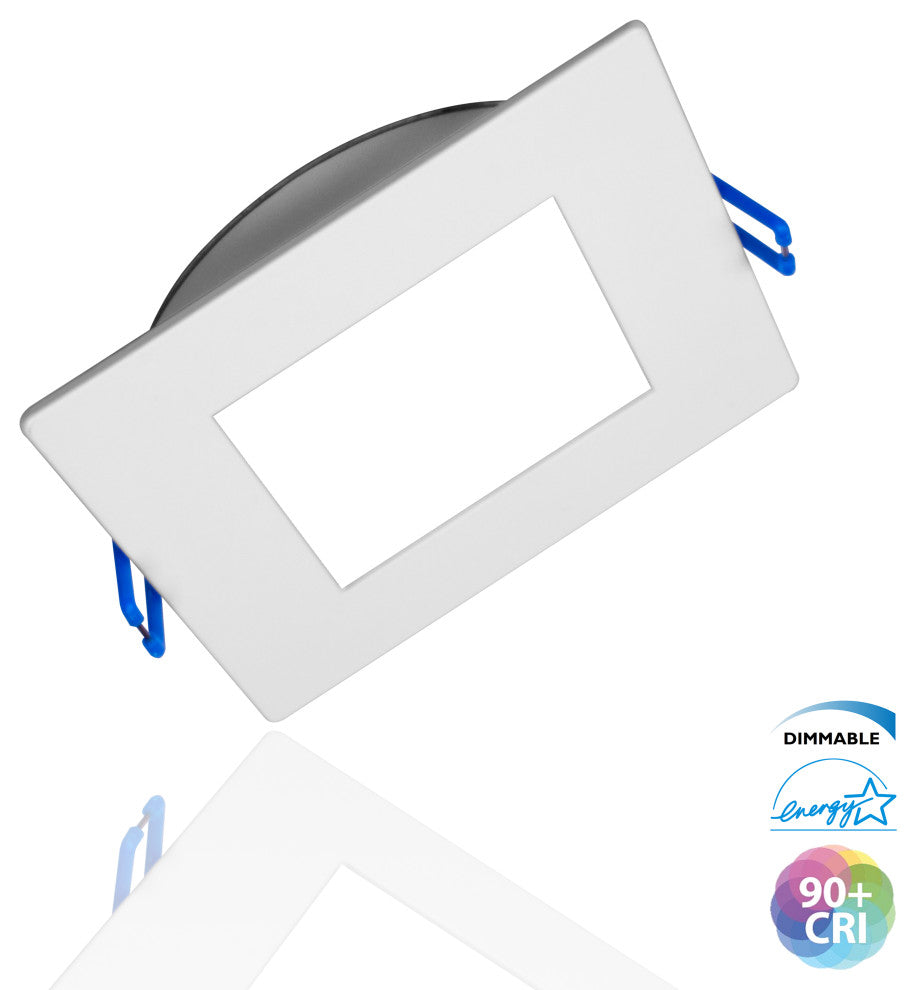 DLE6 Series 6" Square Downlight, White, 3000k