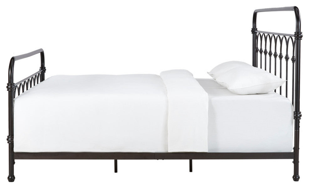 Maverick Rustic Metal Bed, Dark Bronze, King