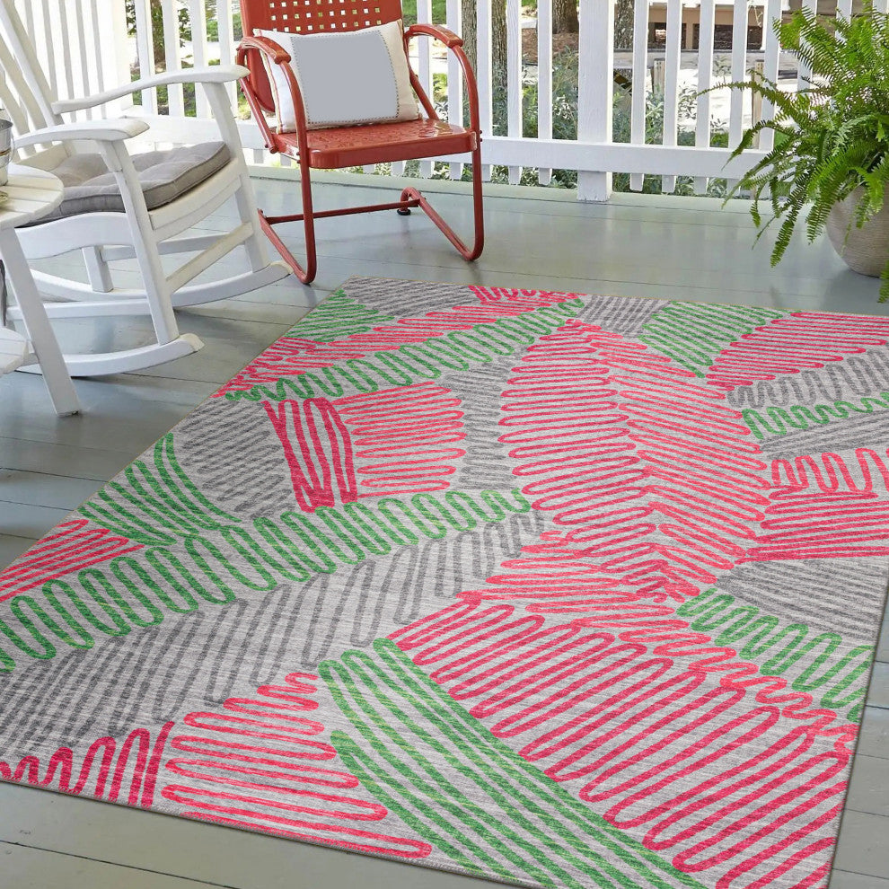Indoor/Outdoor Sedona SN11 Fruity Machine Washable 9' x 12' Rug