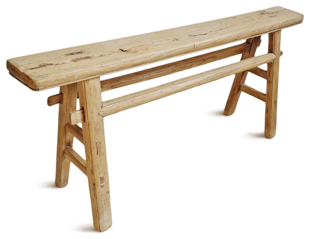 Consigned Asher Farm Elm Work Bench