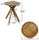 GDF Studio 3-Piece Poe Outdoor Teak Acacia& Wicker Bistro Set, Teak/Multi Brown