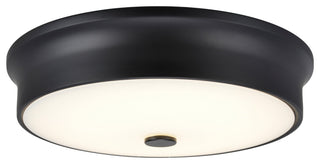 63005S-3 LED Small Flush Mount Ceiling Light Fixture, Black 12" Diameter
