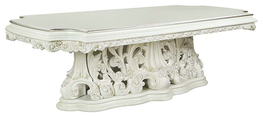 Acme Adara Dining Table Antique White Finish