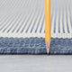 Elgin Transitional Striped Border Navy/Cream Indoor/Outdoor Area Rug, 5'x7'