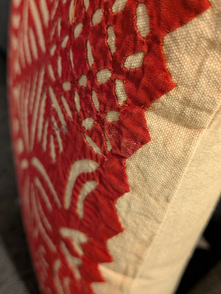 Canvas Stencil Pillow, Orange