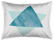 Blue Watercolor Triangles Standard Sham