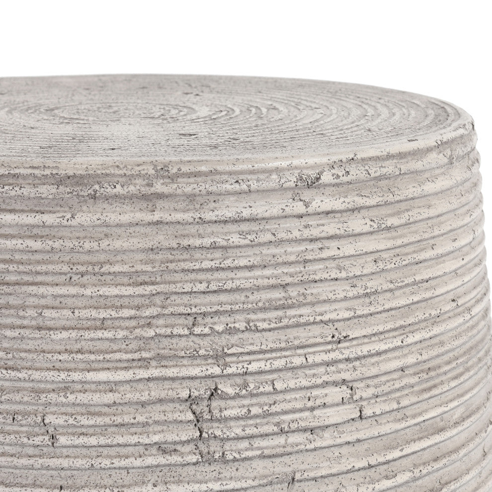 Nellie Outdoor End Table Light Gray by Kosas Home