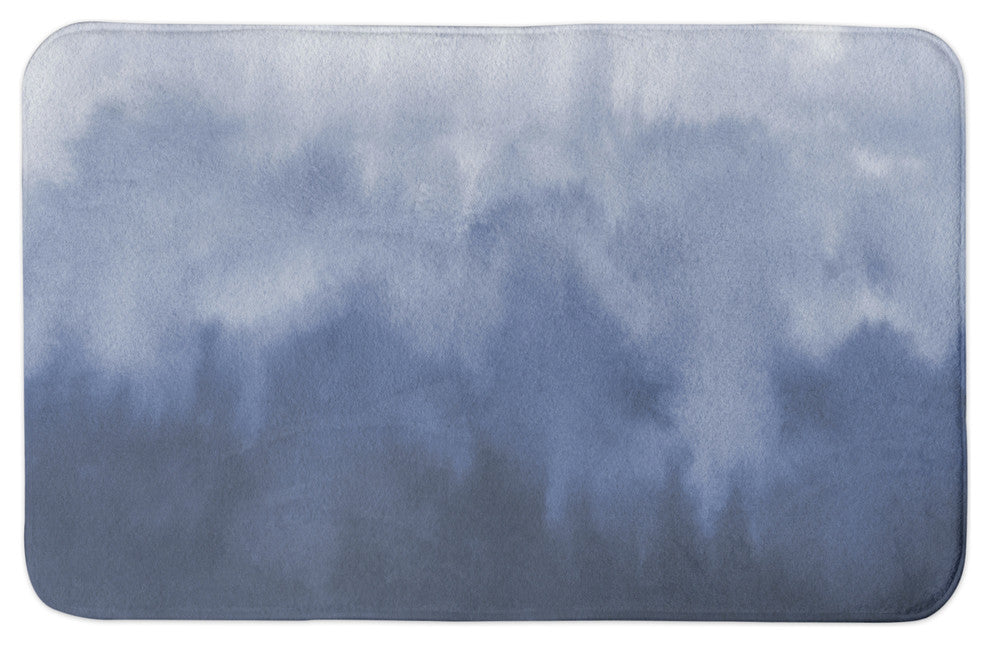 Blue Watercolor 34x21 Bath Mat