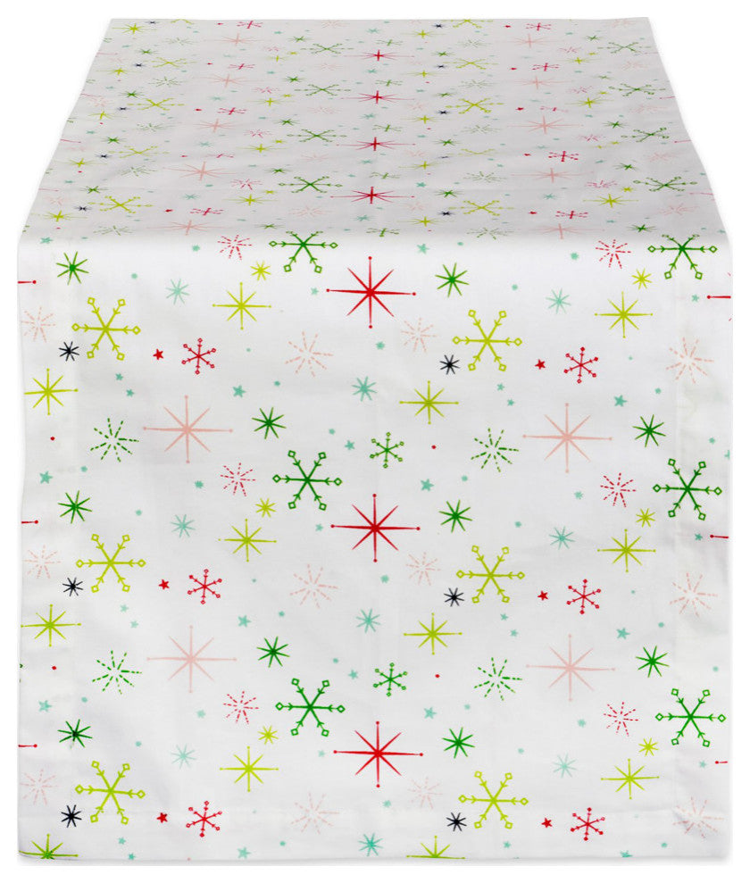 Christmas Star Print Table Runner 14"x72"