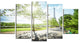 Paris Eiffel Towerat Sunny Morning, Landscape Canvas Print, 60"x32", 5 Panels