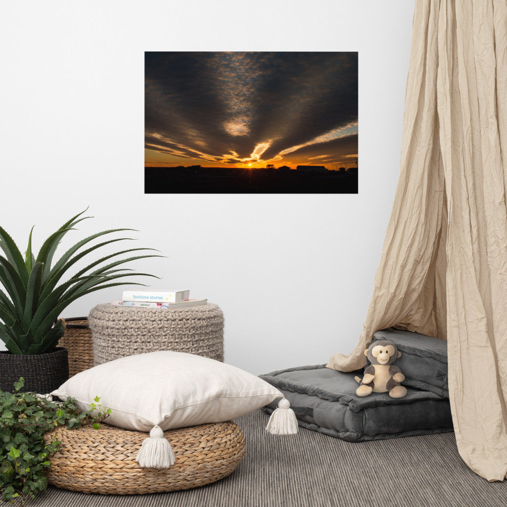 Sunset Indian River Inlet Landscape Photo Unframed Wall Art Print, 24" X 36"