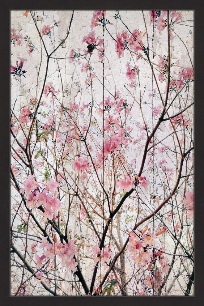 "Pink Blossoms" Framed Painting Print, 16x24