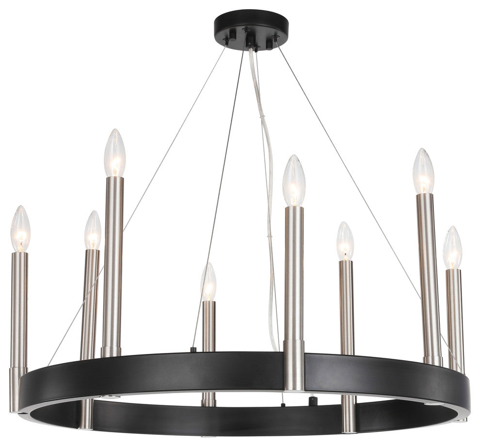 Woodbridge Lighting Garret 8-Light Circular Pendant Chandelier