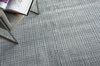 Cabrini Modern Handloomed Silky Nylon Light Silver Area Rug, 8'x10'