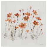 Lisa Audit 'Wildflowers Iii Orange On White' Canvas Art, 18"x18"