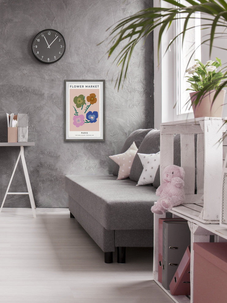 "Flower Market Paris" Framed Painting Print, 8x12
