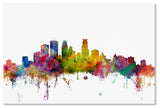 "Minneapolis, Minnesota Skyline" Canvas Art by Michael Tompsett