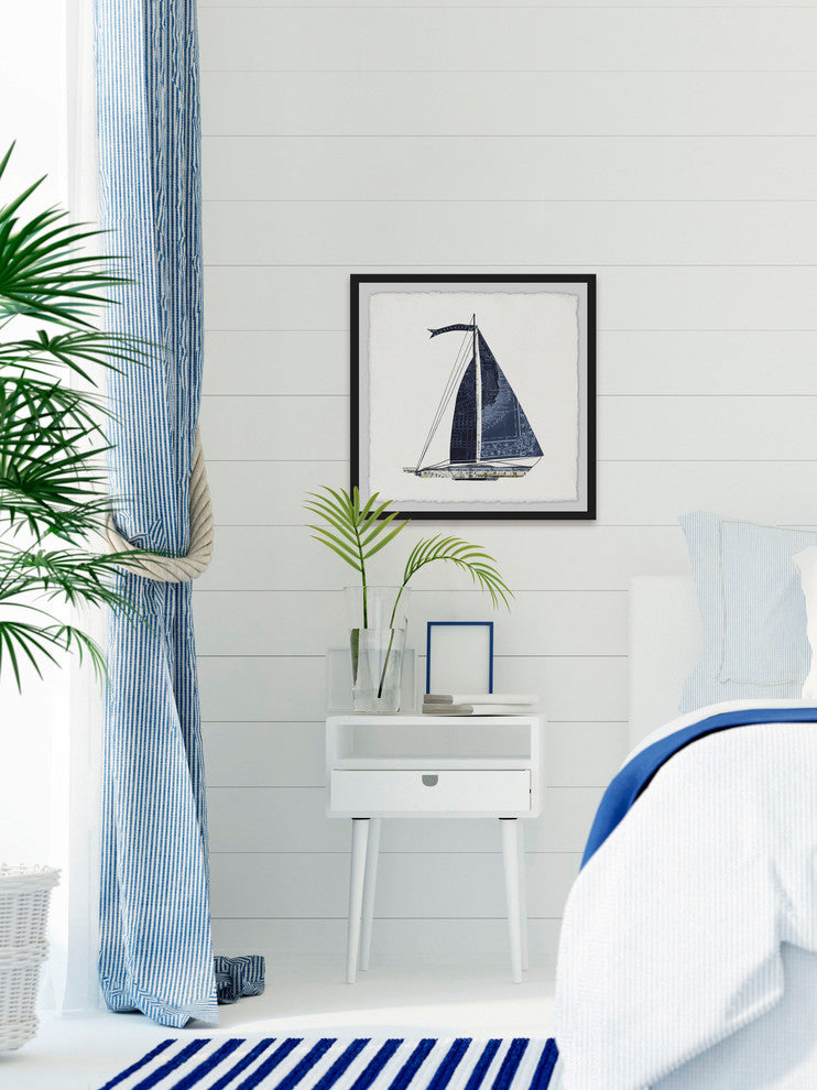 "Set Sail III" Framed Painting Prints, 18"x18"