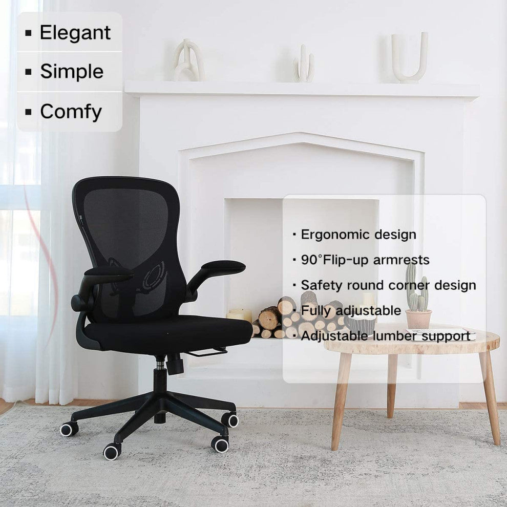 Office Chair, Ergonomic Desk Chair, Black