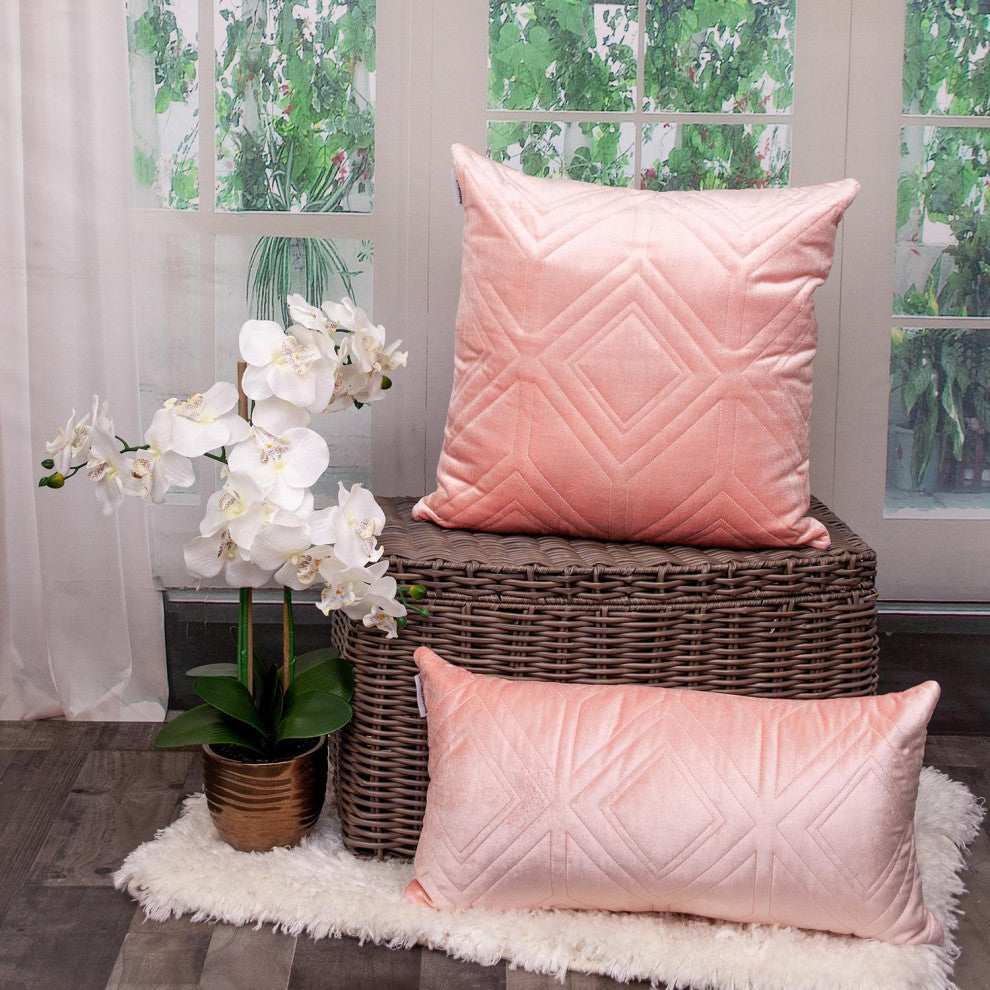 Parkland Collection Reta Pink Throw Pillow, Rectangle