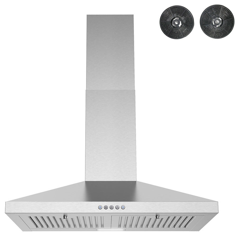 Streamline 30" Goffredo Convertible Wall Mount Range Hood, Stainless Steel