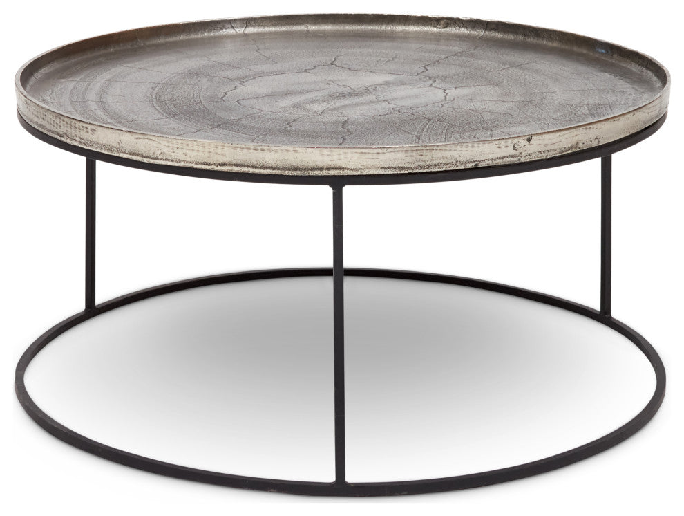 Sana Coffee Table, Vintage Silver, Black