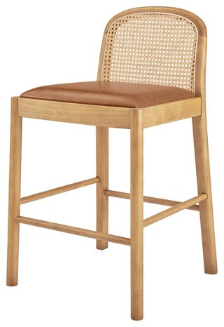 Donna PU Counter Stool,, Set of 2, Borneo Chocolate