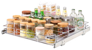 VEVOR Pull Out Cabinet Under Sink Organizer 20x21" Wire Drawer Basket