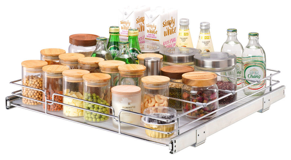 VEVOR Pull Out Cabinet Under Sink Organizer 20x21" Wire Drawer Basket
