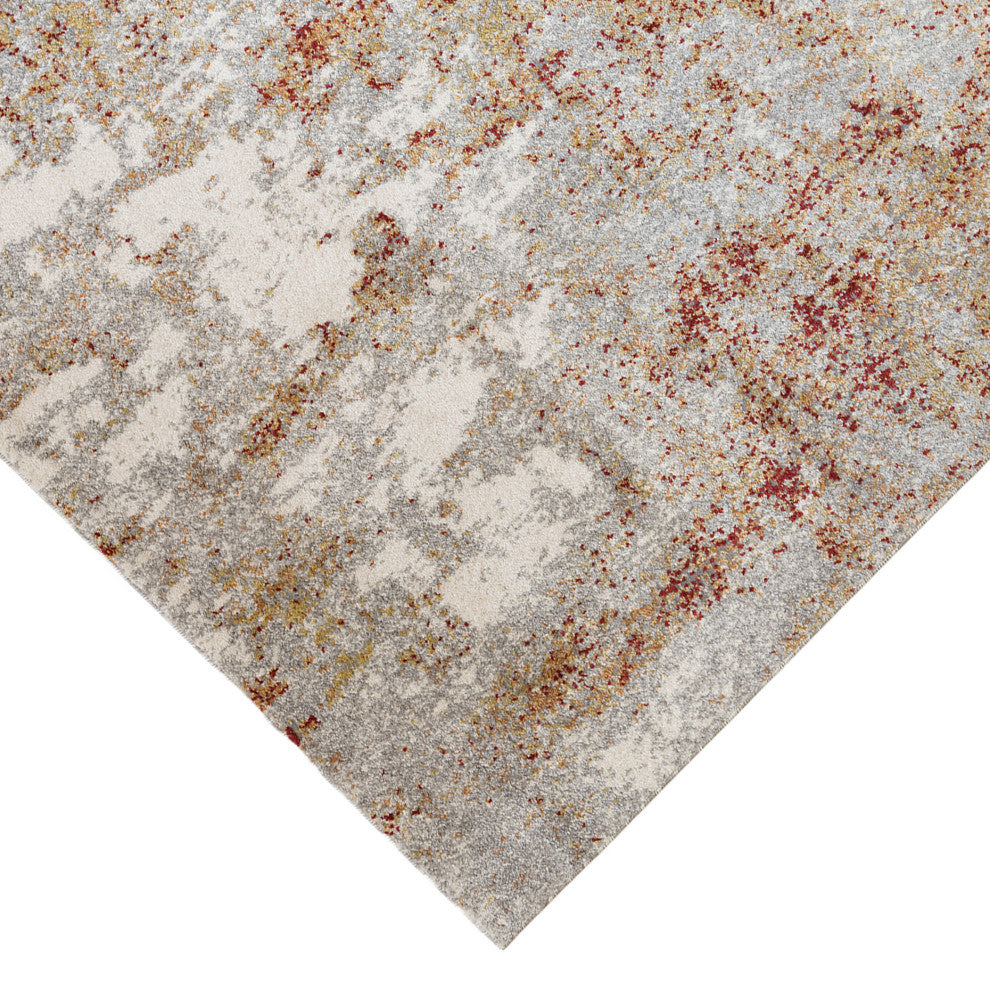 Yasmin Acy Area Rug, Red, 7'10" x 10'6", Abstract