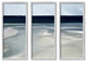 Shallow Tide Nautical Beach Abstract Landscape Deep Blue,10 x 24
