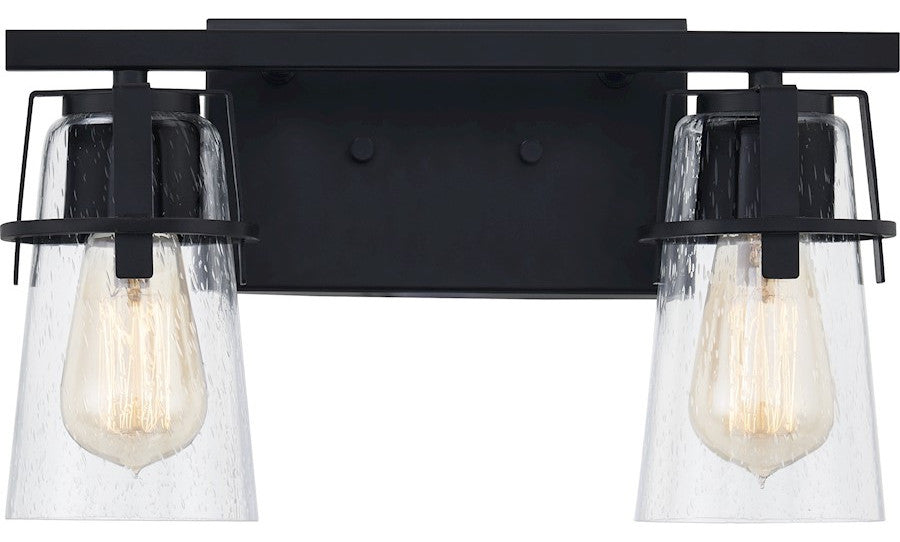 Quoizel KNX8614MBK Two Light Bath, Matte Black Finish
