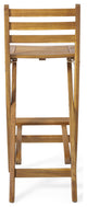 GDF Studio Atlantic Foldable Outdoor Wood Bar Stool