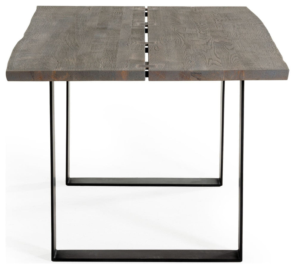 Modrest Murphy Modern Gray Aged Oak Dining Table