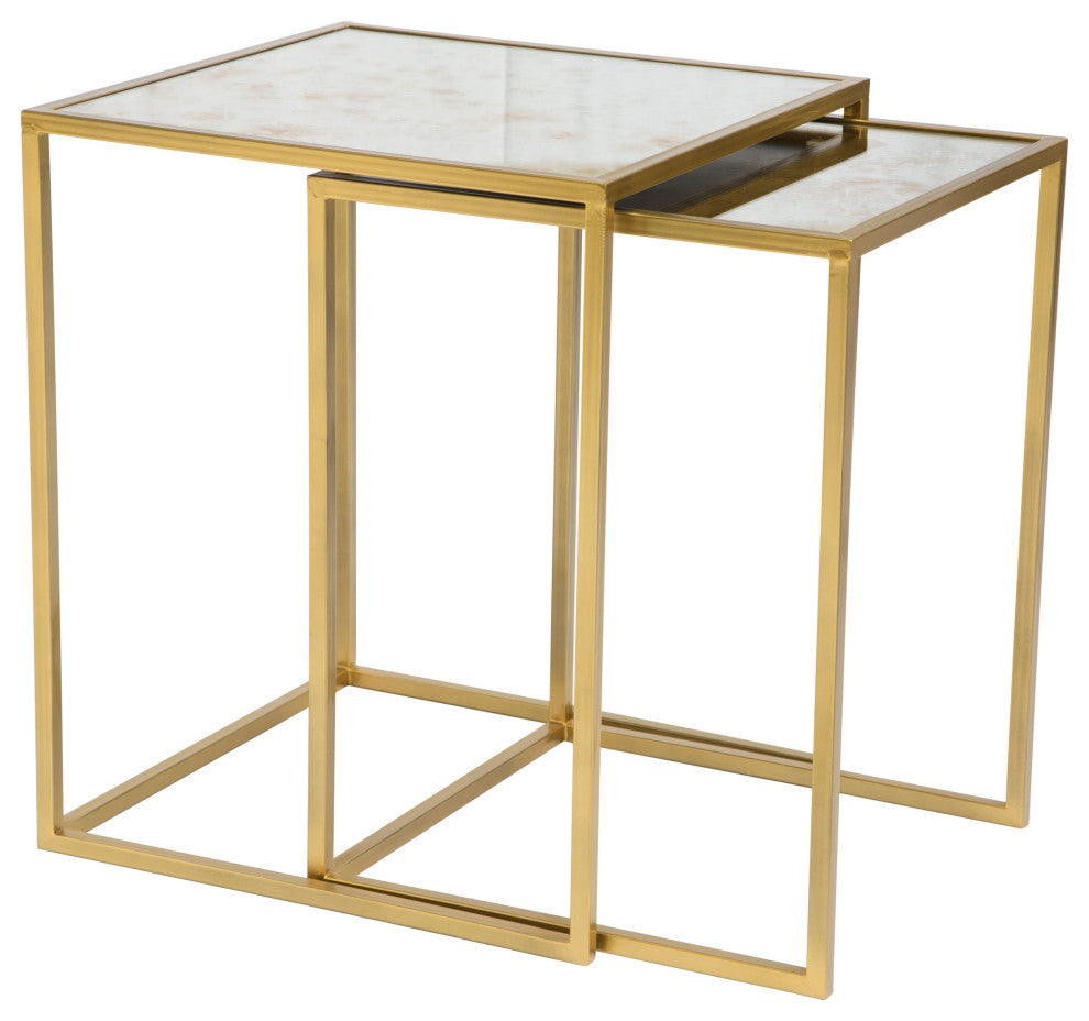 Calais Nesting Tables Brass