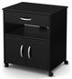 South Shore Axess Printer Cart On Wheels, Pure Black