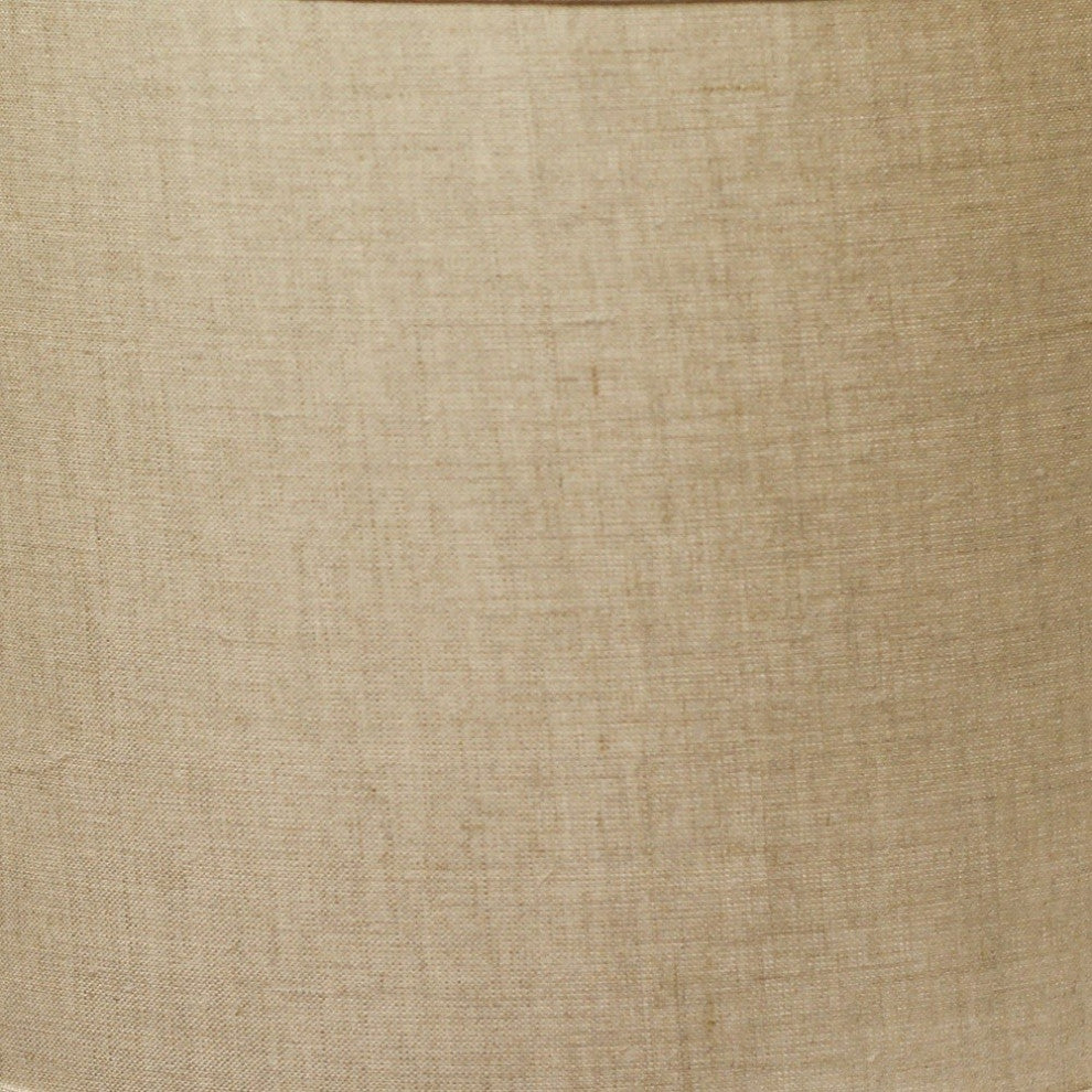 13" Dark Wheat Throwback Drum Linen Lampshade