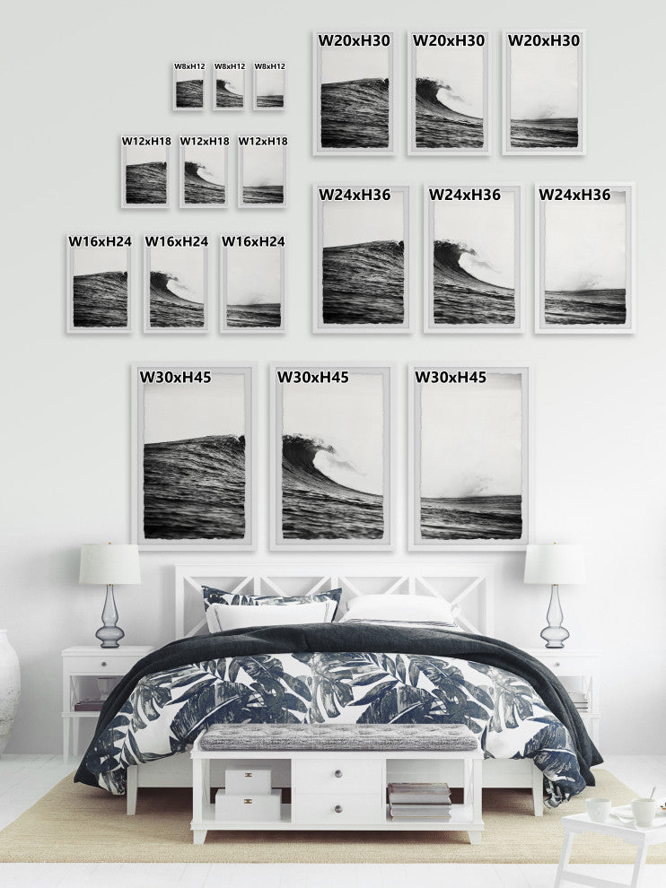 Summer Waves Triptych, Set of 3, 30x45 Panels