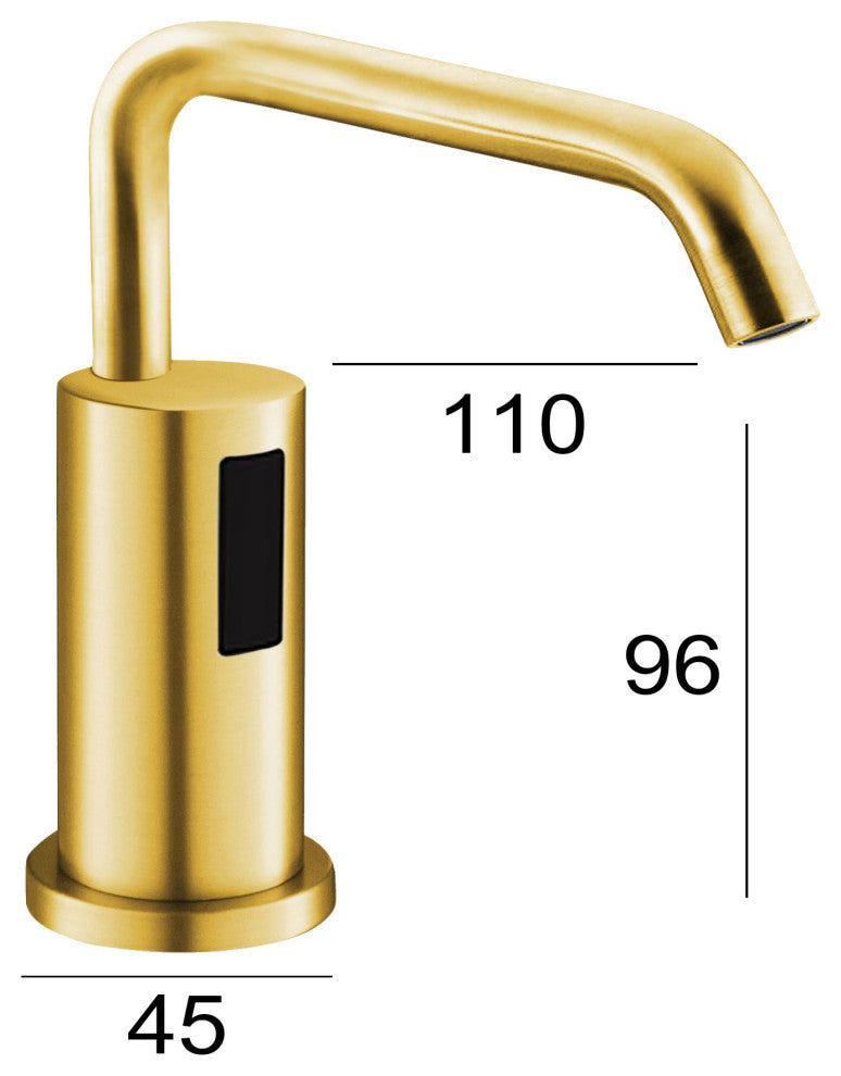Fontana Gold Leo Automatic Soap Dispenser - Deck Mounted Commercial Liquid Foam