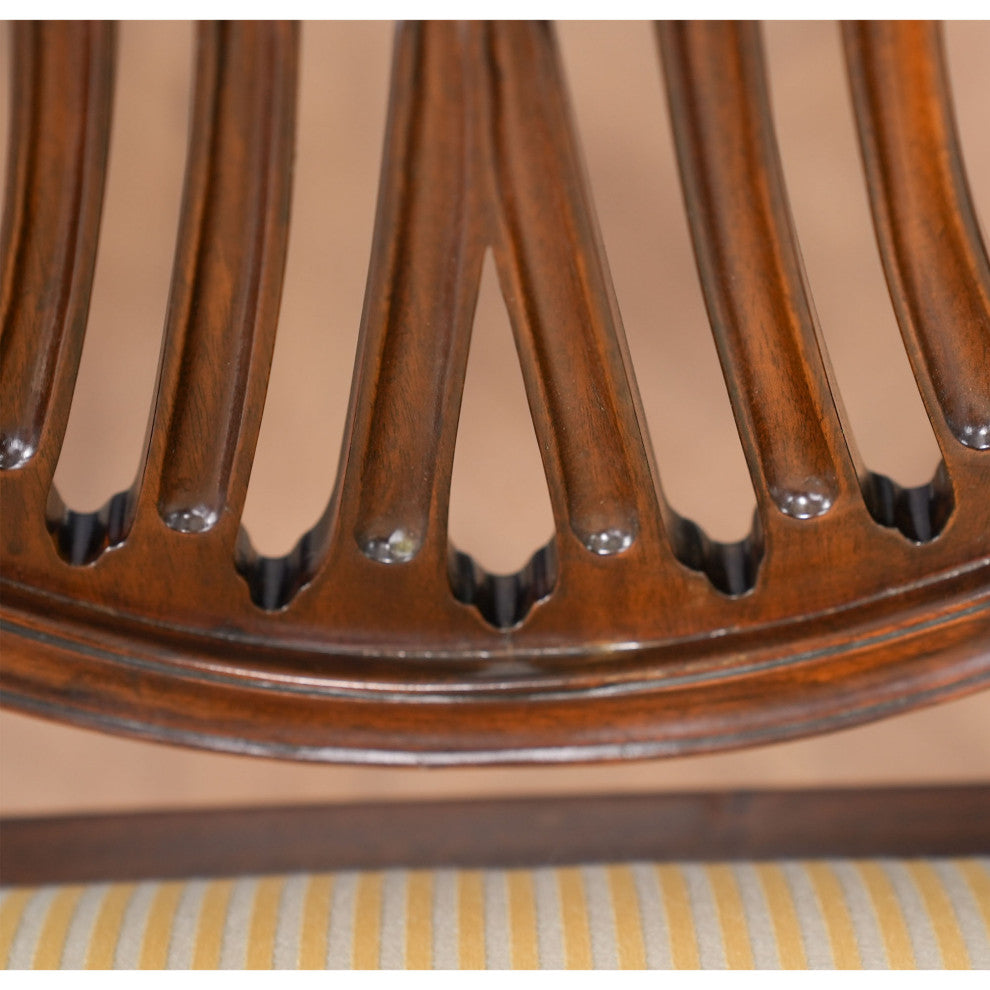Round Back Inlaid Arm Chair